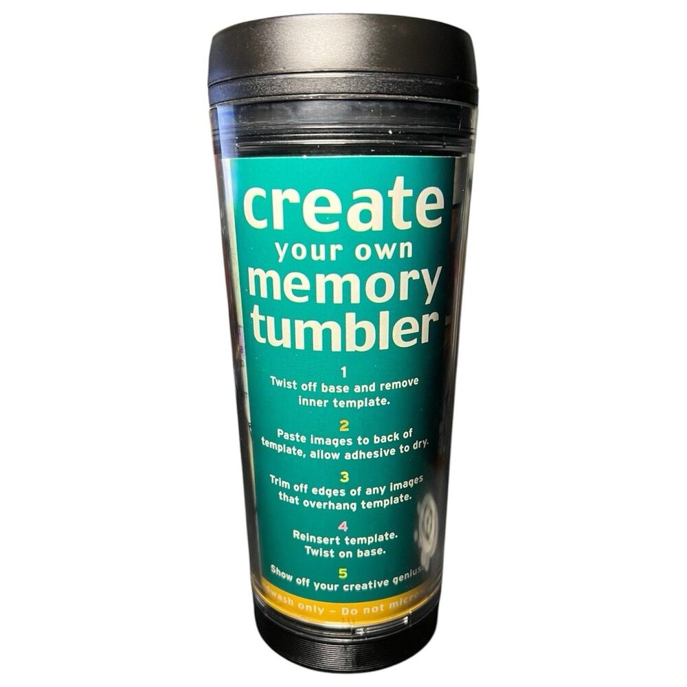Vintage 2000s 16 Oz Starbucks Create Your Own Memory Photo Insulated Tumbler